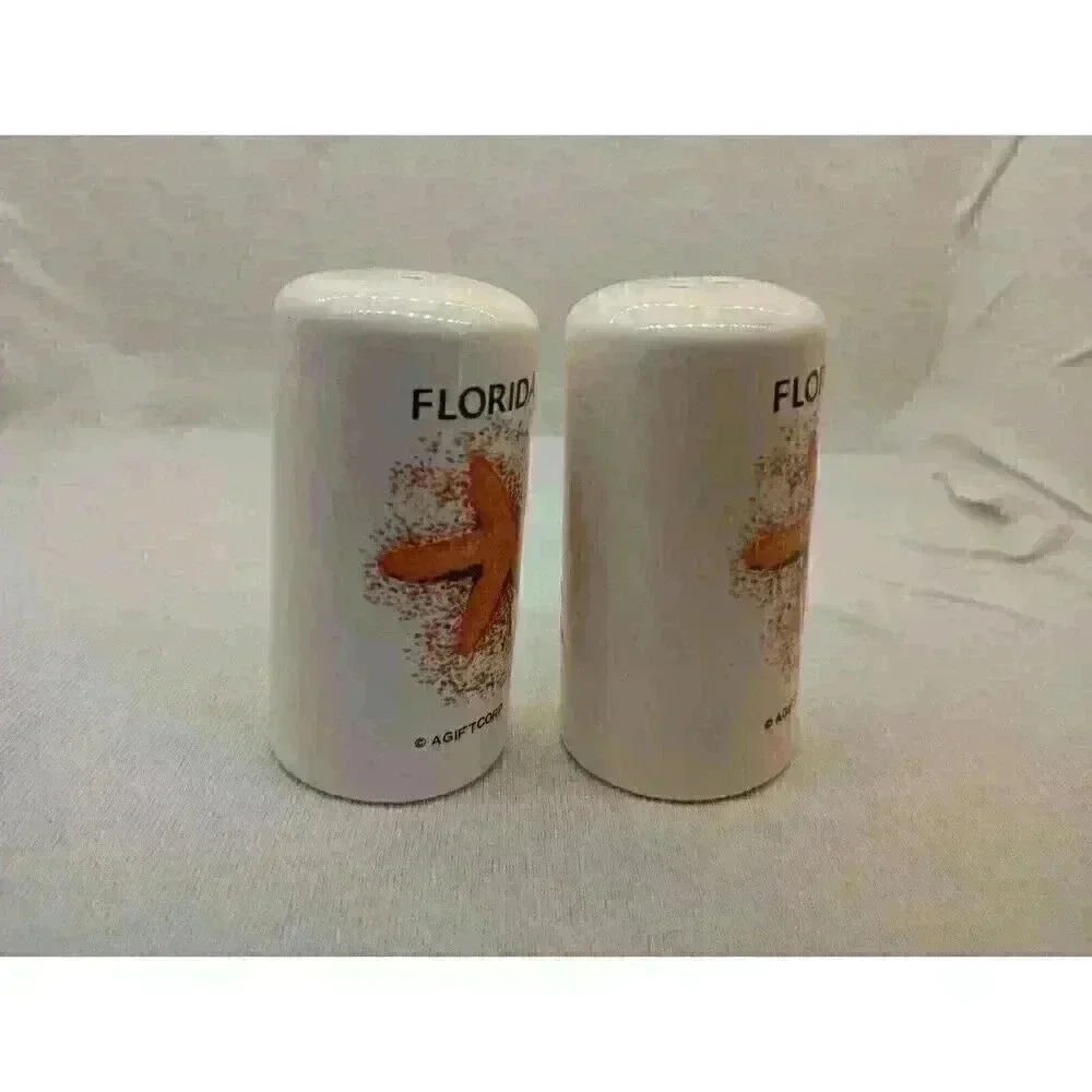 VINTAGE ST. AUGUSTINE FLORIDA SEA SOUVENIR SALT AND PEPPER SHAKERS COLLECTABLE